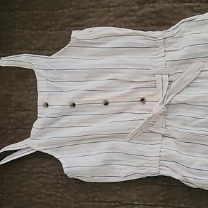 NWOT Old Navy Girl's Linen Striped Jumper Size 14-16